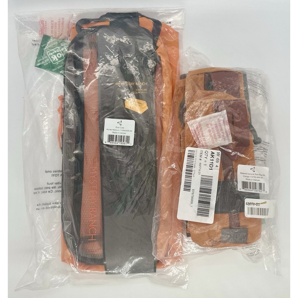 DISCONTINUED Mystery Ranch Zoid Cube Medium Hunter Upcycle Kit 3pc Orange NWT